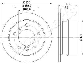 JAPANPARTS DP0518 - JAPAN BRAKE DISC