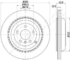 JAPANPARTS DP0519 - JAPAN BRAKE DISC