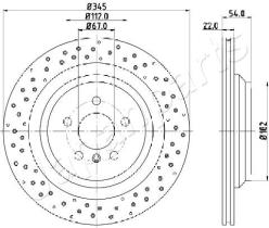 JAPANPARTS DP0520 - JAPAN BRAKE DISC