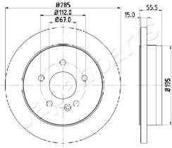JAPANPARTS DP0522 - JAPAN BRAKE DISC
