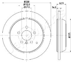 JAPANPARTS DP0524 - JAPAN BRAKE DISC