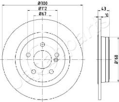 JAPANPARTS DP0525 - JAPAN BRAKE DISC