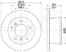 JAPANPARTS DP0526 - JAPAN BRAKE DISC
