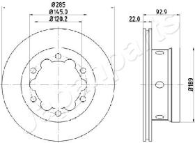 JAPANPARTS DP0528 - JAPAN BRAKE DISC
