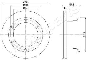 JAPANPARTS DP0529 - JAPAN BRAKE DISC