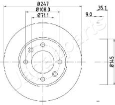 JAPANPARTS DP0602 - JAPAN BRAKE DISC