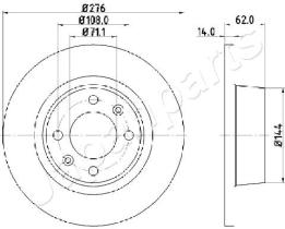 JAPANPARTS DP0604 - JAPAN BRAKE DISC