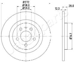 JAPANPARTS DP0606 - JAPAN BRAKE DISC
