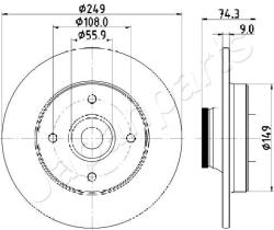 JAPANPARTS DP0607 - JAPAN BRAKE DISC