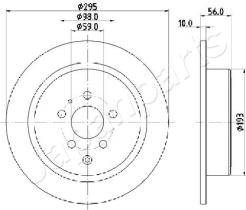 JAPANPARTS DP0608 - JAPAN BRAKE DISC