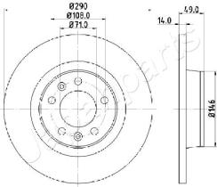 JAPANPARTS DP0612 - JAPAN BRAKE DISC
