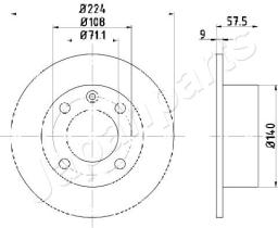 JAPANPARTS DP0614 - JAPAN BRAKE DISC