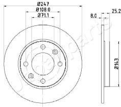JAPANPARTS DP0615 - JAPAN BRAKE DISC