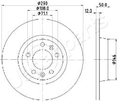 JAPANPARTS DP0617 - JAPAN BRAKE DISC