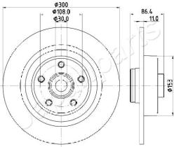 JAPANPARTS DP0702 - JAPAN BRAKE DISC