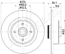JAPANPARTS DP0703 - JAPAN BRAKE DISC