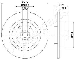 JAPANPARTS DP0704 - JAPAN BRAKE DISC