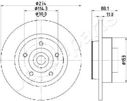 JAPANPARTS DP0705 - JAPAN BRAKE DISC