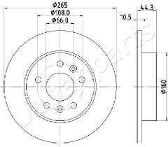 JAPANPARTS DP0707 - JAPAN BRAKE DISC