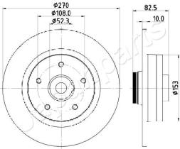 JAPANPARTS DP0710 - JAPAN BRAKE DISC