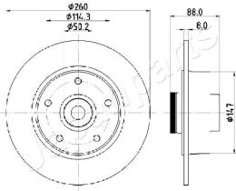 JAPANPARTS DP0713 - JAPAN BRAKE DISC