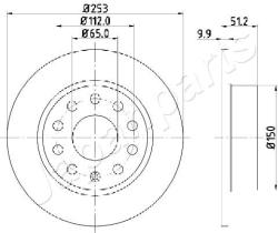 JAPANPARTS DP0902 - JAPAN BRAKE DISC