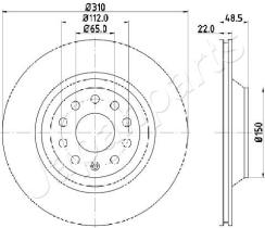 JAPANPARTS DP0903 - JAPAN BRAKE DISC