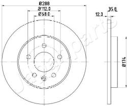 JAPANPARTS DP0908 - JAPAN BRAKE DISC