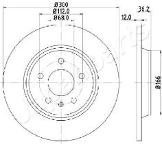 JAPANPARTS DP0909 - JAPAN BRAKE DISC