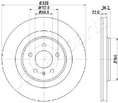 JAPANPARTS DP0910 - JAPAN BRAKE DISC