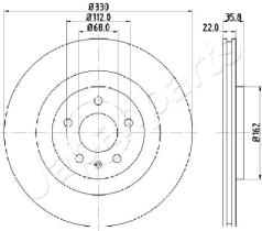JAPANPARTS DP0911 - JAPAN BRAKE DISC