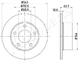 JAPANPARTS DP0912 - JAPAN BRAKE DISC