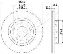 JAPANPARTS DP0913 - JAPAN BRAKE DISC