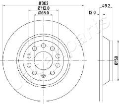 JAPANPARTS DP0915 - JAPAN BRAKE DISC