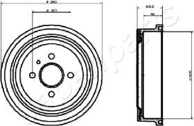 JAPANPARTS TA0404 - JAPAN BRAKE DRUM