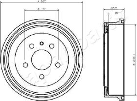 JAPANPARTS TA0413 - JAPAN BRAKE DRUM