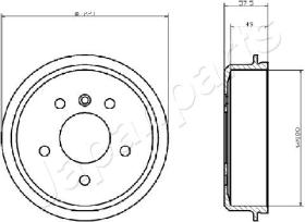 JAPANPARTS TA0500 - JAPAN BRAKE DRUM