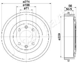 JAPANPARTS TA0600 - JAPAN BRAKE DRUM