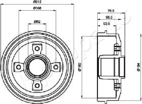 JAPANPARTS TA0612 - JAPAN BRAKE DRUM
