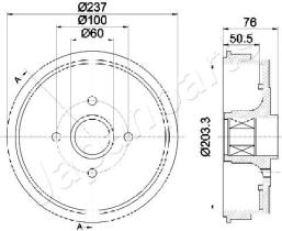 JAPANPARTS TA0700 - JAPAN BRAKE DRUM