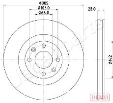 JAPANPARTS DI0631C - JAPAN DISCO FRENO