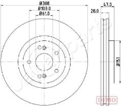 JAPANPARTS DI0703C - JAPAN DISCO FRENO
