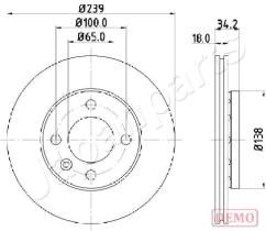 JAPANPARTS DI0952C - JAPAN DISCO FRENO