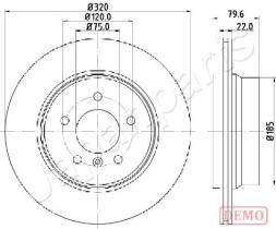 JAPANPARTS DP0128C - JAPAN DISCO FRENO