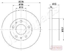 JAPANPARTS DP0223C - JAPAN DISCO FRENO