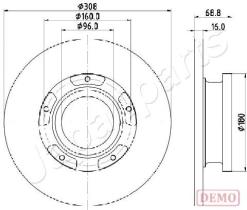 JAPANPARTS DP0312C - JAPAN DISCO FRENO