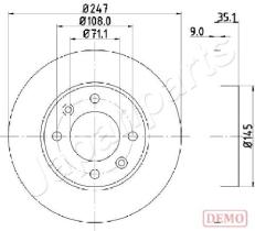JAPANPARTS DP0602C - JAPAN DISCO FRENO