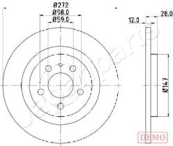 JAPANPARTS DP0606C - JAPAN DISCO FRENO