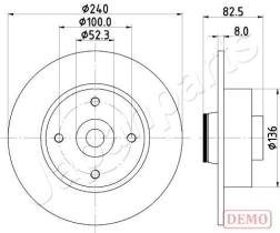 JAPANPARTS DP0712C - JAPAN DISCO FRENO