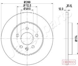 JAPANPARTS DP0908C - JAPAN DISCO FRENO